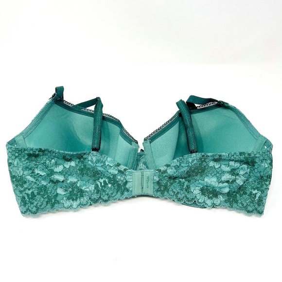 NWT Adore Me Jana Push Up Bra. Oil Blue/Mallard Green. Size 38D - Picture 7 of 8